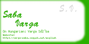 saba varga business card